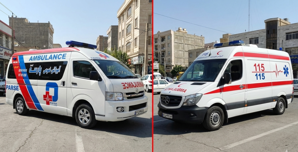 تفاوت 115 و آمبولانس خصوصی